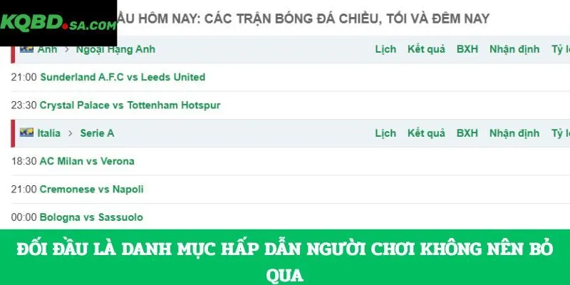 Đối đầu là danh mục hấp dẫn người chơi không nên bỏ qua